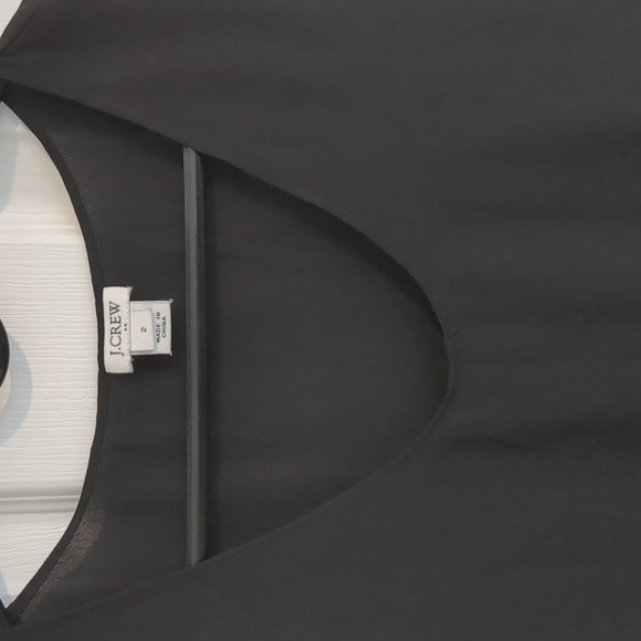 J Crew Black Drapey Sleeveless Tank Top Blouse Size 2 - Picture 2 of 3